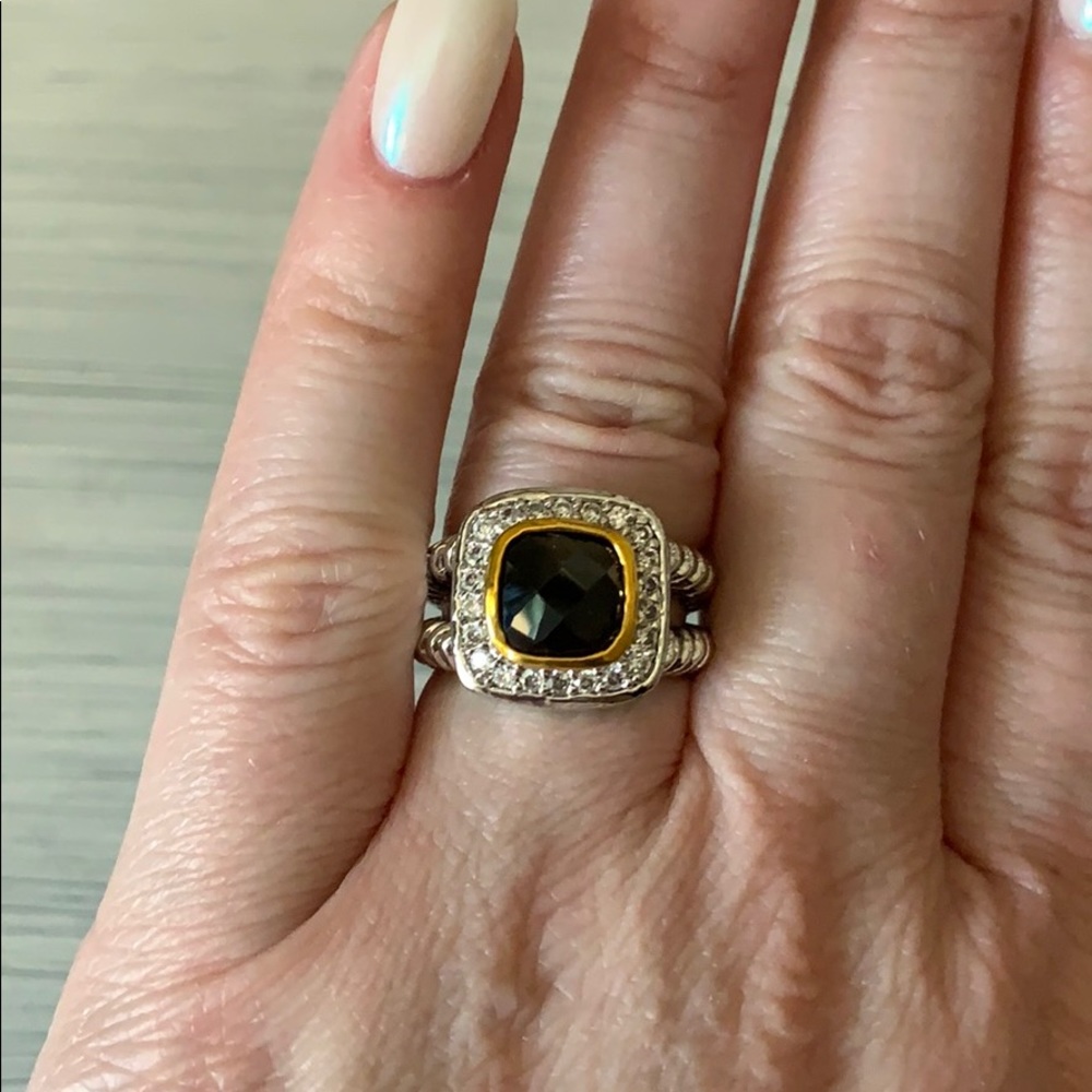 Two toned silver ring